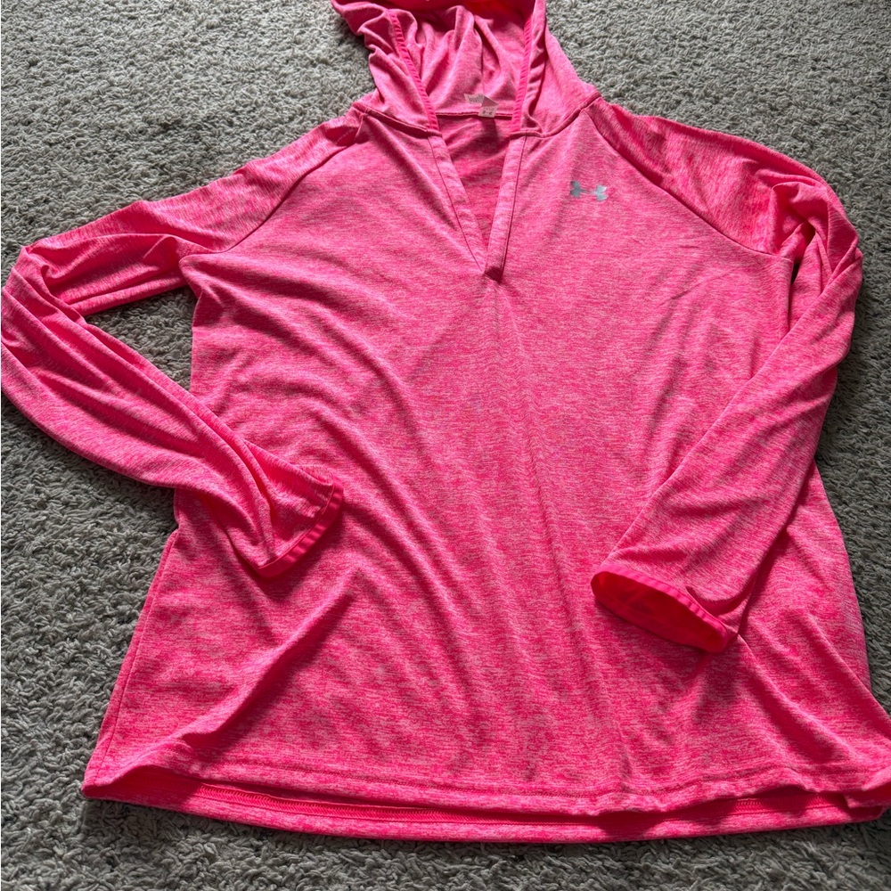 LG Women's Bright Pink Hoodie Sweatshirt